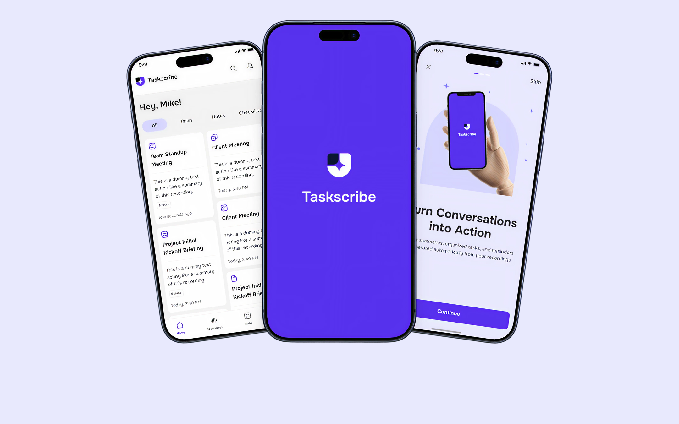 Taskscribe — capture-first notetaking app
